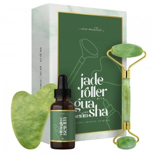 Eco Masters Jade ansiktsroller med Gua Sha & serum