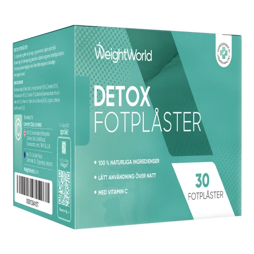 Detox Fotplåstar, 30 plåster - 15-dagars örtdetox för kroppen, med naturliga ingredienser