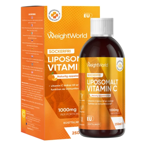 Liposomal C-vitamin - Naturlig immunförsvarsboost - Upprätthåller ben & leder - 1000 mg 250 ml flytande tillskott av premiumkvalitet