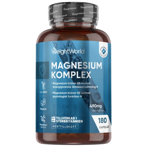 Köp Magnesium Komplex, 180 kapslar | WeightWorld