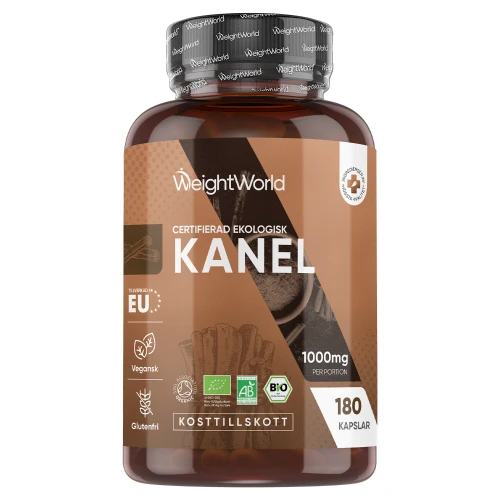 Ekologisk Ceylonkanel 1000mg, 180 kapslar - Kosttillskott för hjärta & matsmältning - WeightWorld