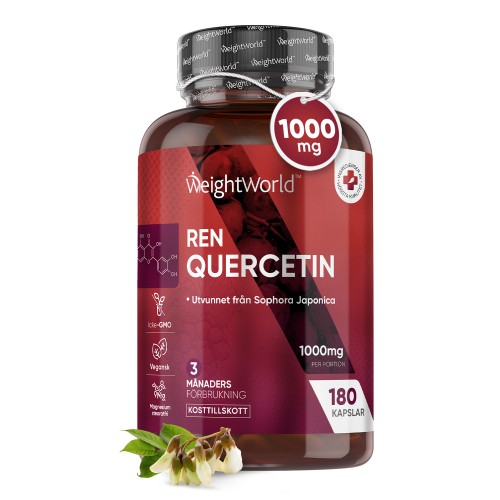 Quercetin Kapslar, 500mg, 180 kapslar - Superfood Tillskott med Antioxidanter