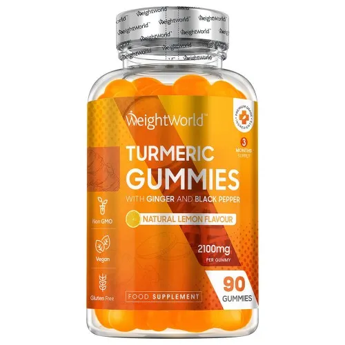 Gurkmeja Gummies 2000mg, 90 vingummin - För immunförsvaret, lederna & huden