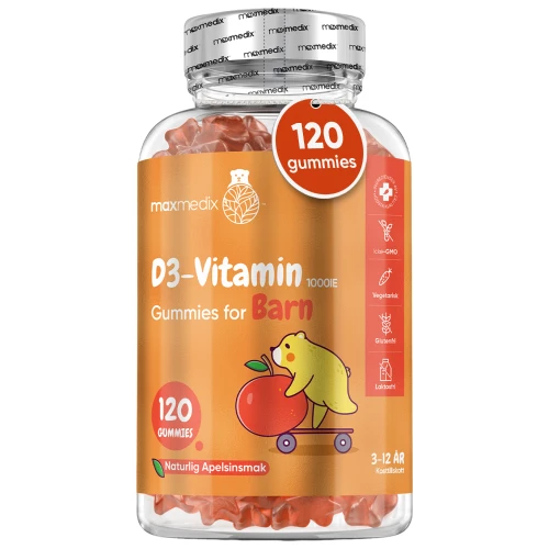Vitamin D3 vingummin för barn 120 st, 1000IE - För barn mellan 4-12 år