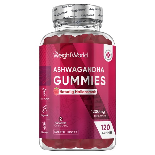 Ashwagandha 120 Gummies, 1200 mg - Kosttillskott som vingummi för stress