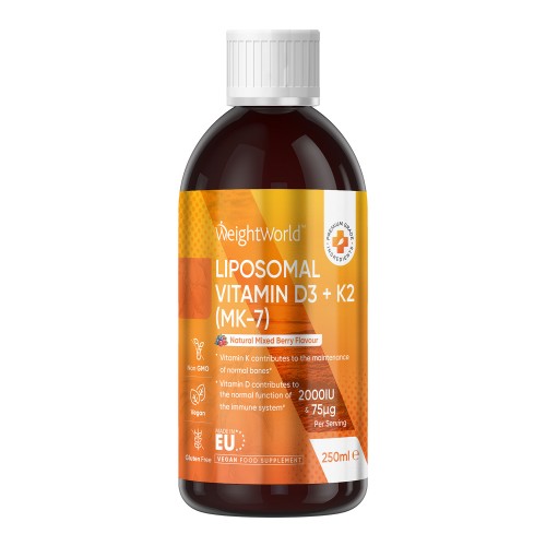 Liposomal D3-Vitamin + K2 Drink, 250 ml 2000 IU - D-vitamin för muskler, skelett och leder
