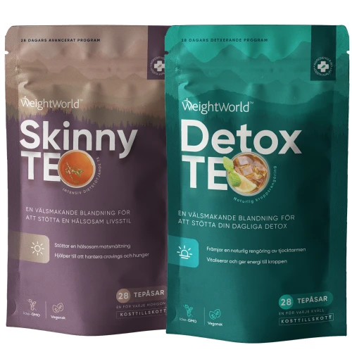 Detox Tea & Skinny Tea combipack - 28 dagars vikthanteringsprogram - Ett gott & nyttigt hälsote för att kontrollera vikten