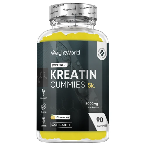 Kreatinmonohydrat Vingummin 3000 mg, 90 st - Praktiskt och välsmakande alternativ till kreatinpulver