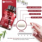 Rött Jästris burk där det sedan beskrivs hur stor en kapsel är men även hur mycket man borde ta