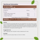 Bilden visar vad Linfröolja kapslarna innehåller och hur mycket den ger i varje portion.