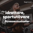 Bilden visar en man som vikttränar på gymmet