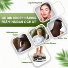 Bilden visar fördelar för hud, hår, ögon, viktkontroll och immunförsvar med WeightWorlds Ekologiskt Amlapulver 200 g 