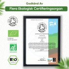 Bilden visar ett certfikat från Soil Association som beskriver hur WeightWorlds Ekologiskt Amlapulver 200 g uppfyller deras ekologiska standard