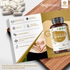 En broschyr av Ingefära kapslar från WeightWorld som beskriver vad du får ifall du köper den från WeightWorld