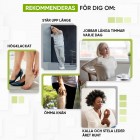 Visar olika bilder som beskriver olika ömma muskelgrupper som Cirkulationstränaren skulle kunna stötta