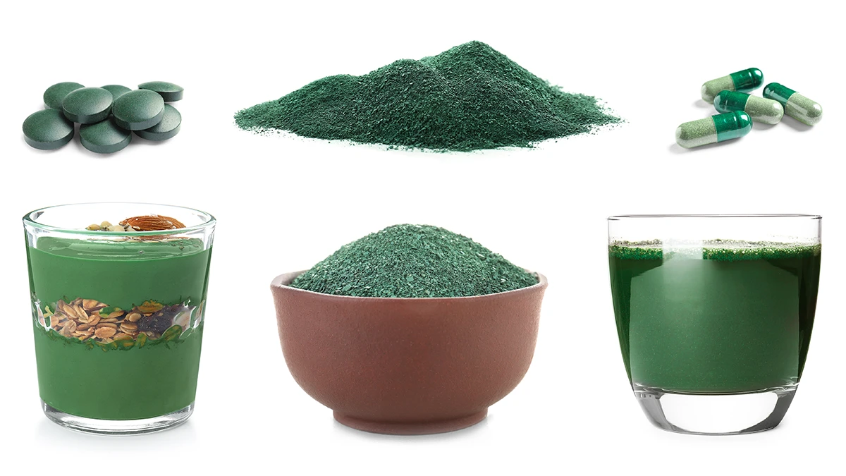 Två spirulinakapslar i hand – hur fungerar spirulina för att gå ner i vikt?